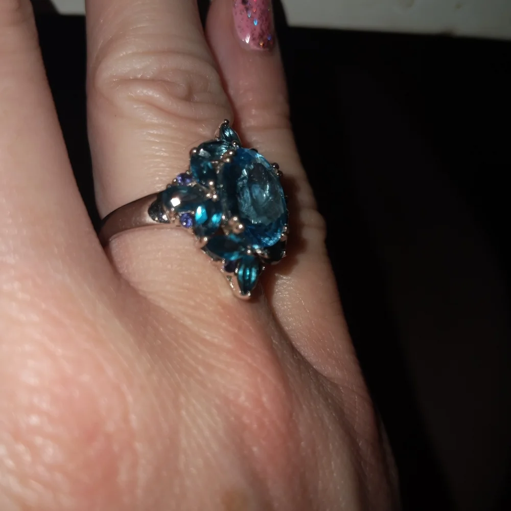 Tri color Topaz ring